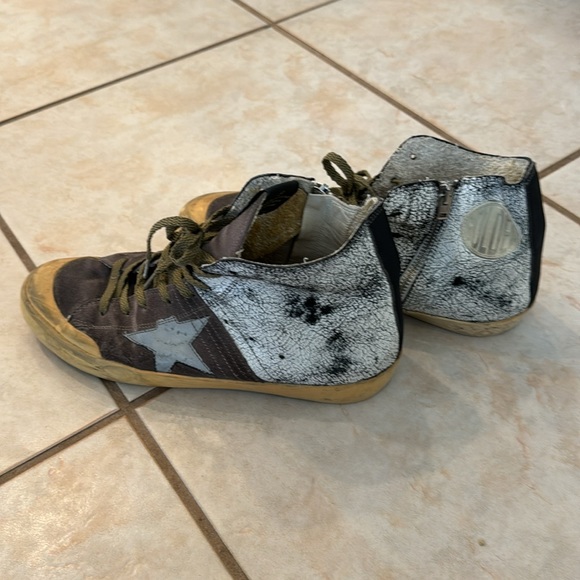 Golden Goose, Francy, size 42, gray and white washed with silver star - Picture 2 of 5